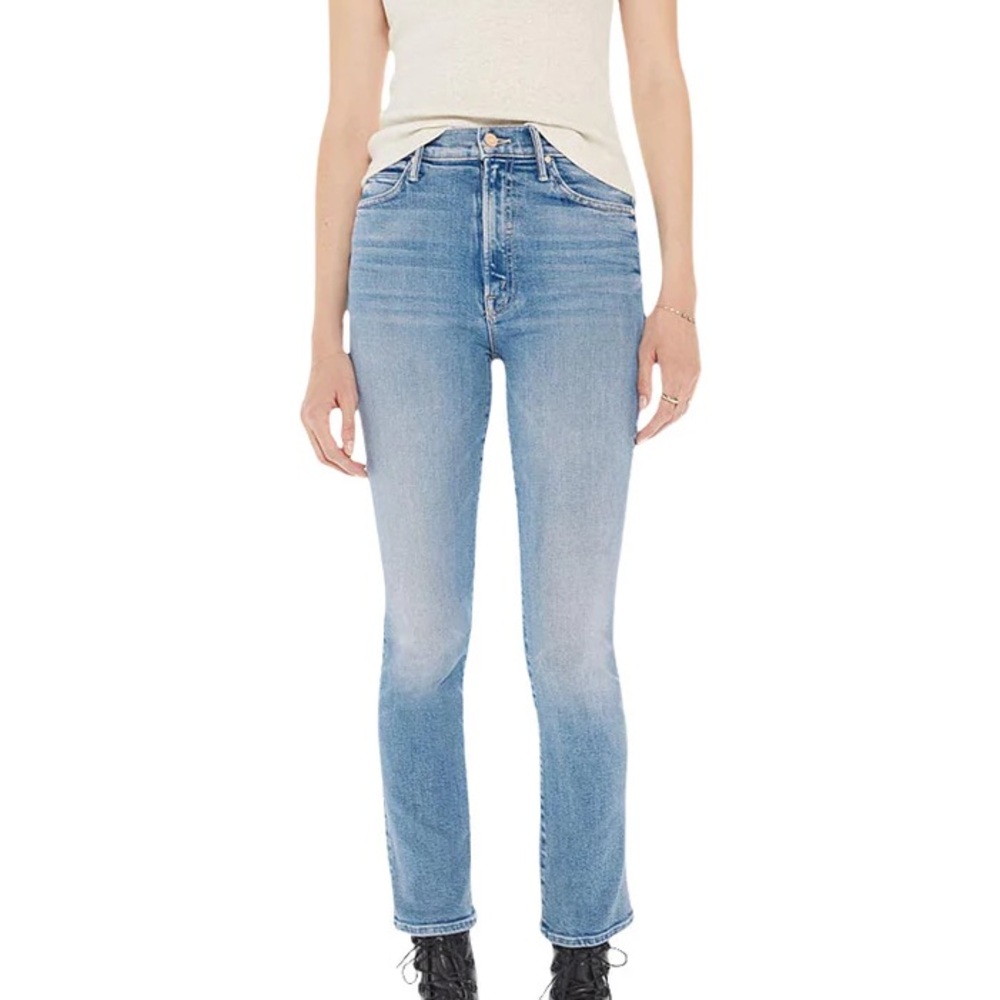 MOTHER Jeans Double
Swooner Hover, Sz 30. Color
'Love Bombs'